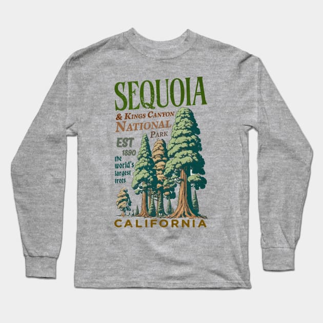 Sequoia & Kings Canyon National Parks Long Sleeve T-Shirt by Alexander Luminova